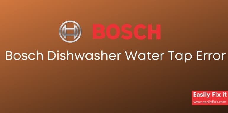 Bosch Dishwasher Water Tap Error (E3 Code) - Here's an EASY Fix