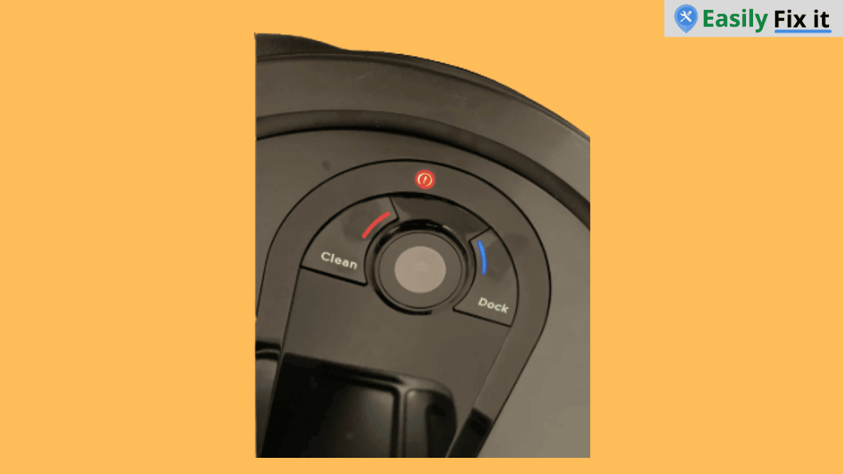 Pressing the Dock button on a Shark robot vacuum to restart it